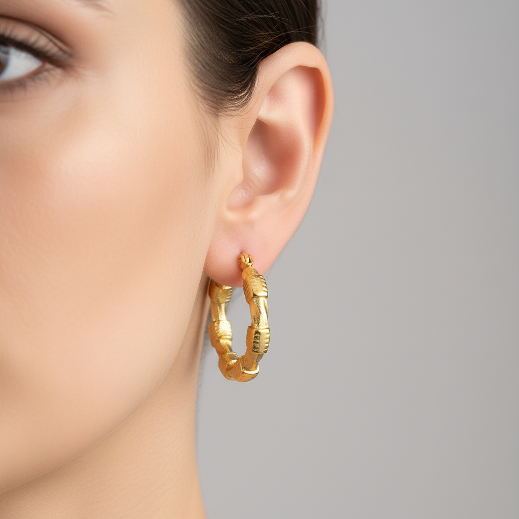Zivnaaz Elegant Hoops 18K Gold Anti-Tarnish