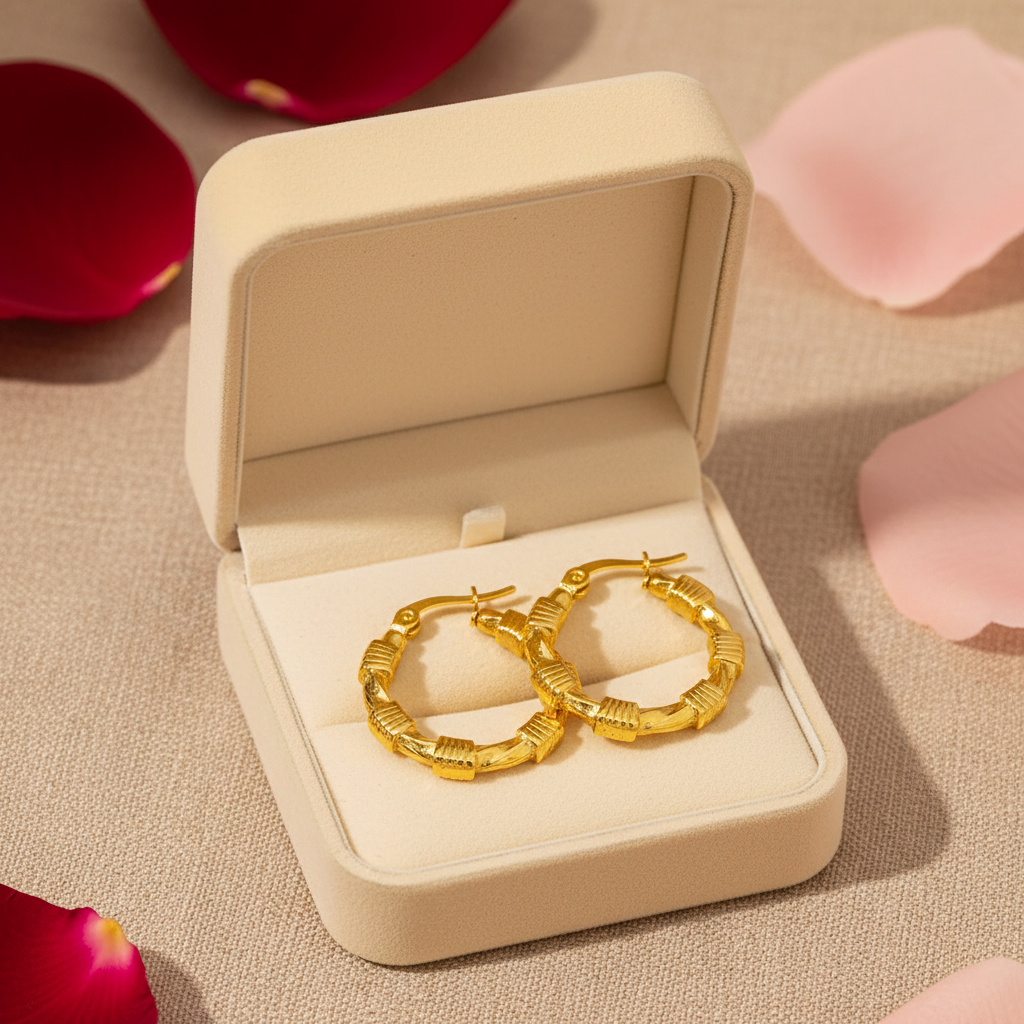 Zivnaaz Elegant Hoops 18K Gold Anti-Tarnish