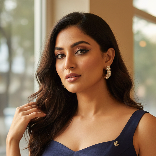 Pearl Cluster Studs by Zivnaaz