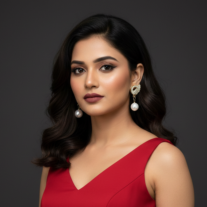 Zivnaaz Crystal Swan Pearl Drop Earrings